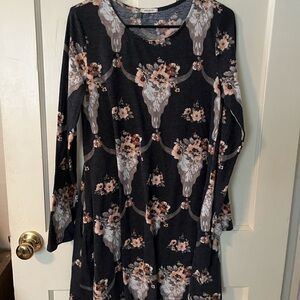 dress by 12 pm mon ami grey long sleeve